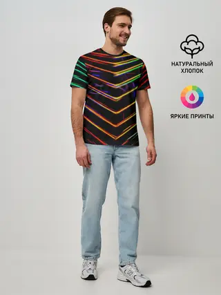 Мужская базовая футболка / Неоновый угол