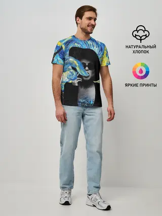 Мужская базовая футболка / Марла на картине Ван Гога