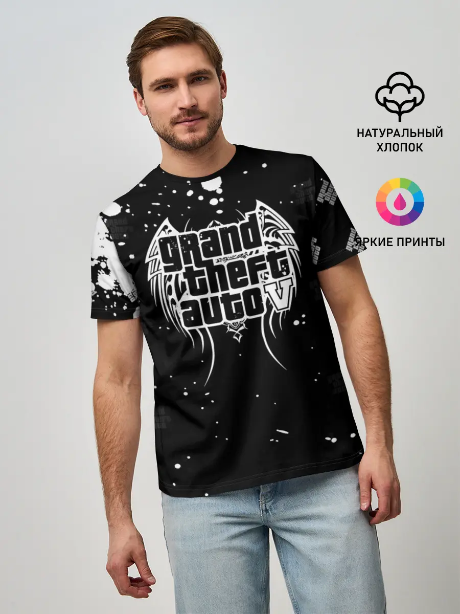 Мужская базовая футболка / Grand Theft Auto крылья