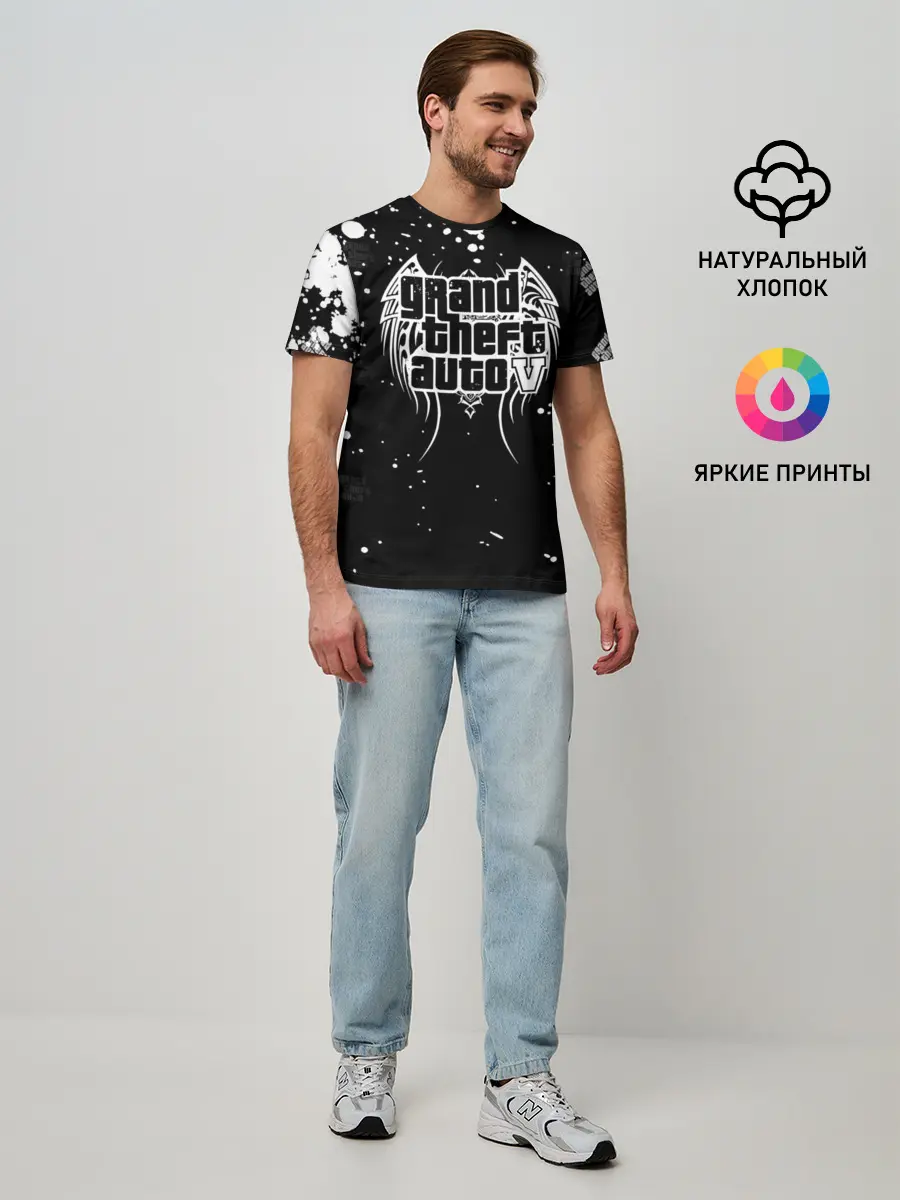 Мужская базовая футболка / Grand Theft Auto крылья