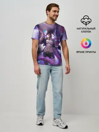 Мужская базовая футболка / LEAGUE OF LEGENDS AKALI / ЛИГА ЛЕГЕНД АКАЛИ