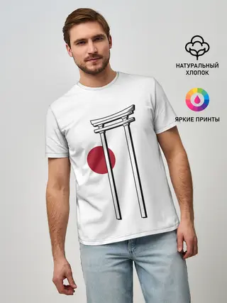 Мужская базовая футболка / Япония Тории | Torii in Japan