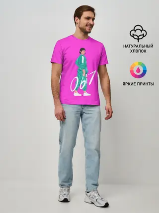 Мужская базовая футболка / Игрок в кальмара 067