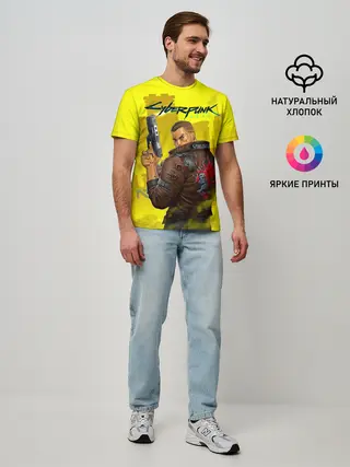 Мужская базовая футболка / Cyberpunk 2077