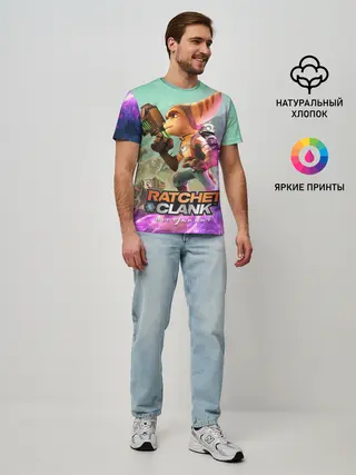 Мужская базовая футболка / Ratchet & Clank: Rift Apart
