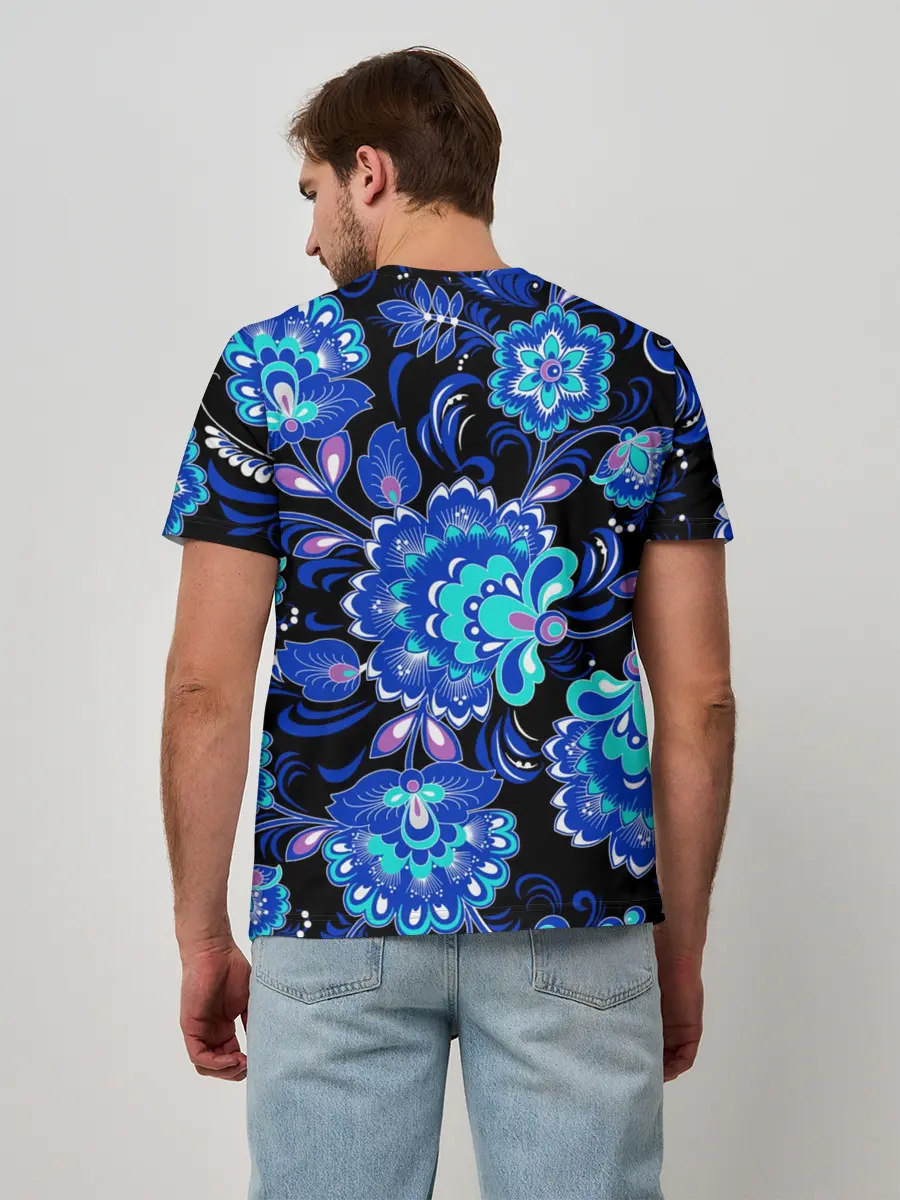 Мужская базовая футболка / Хохлома