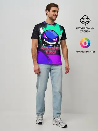 Мужская базовая футболка / Geometry Dash