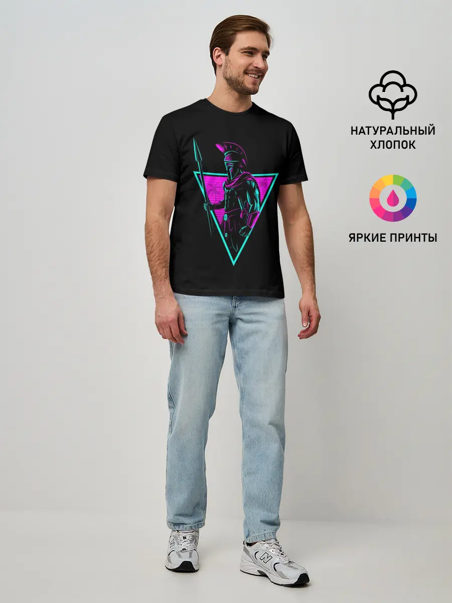 Мужская базовая футболка / Spartan Retro Neon