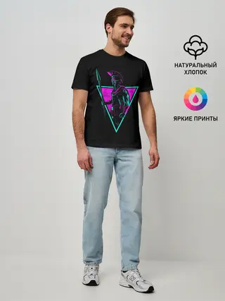 Мужская базовая футболка / Spartan Retro Neon