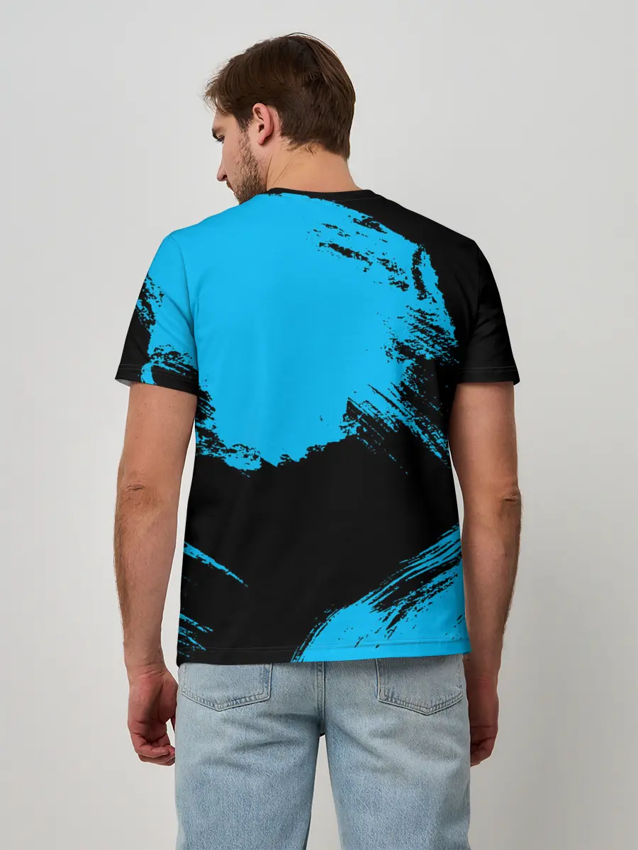 Мужская базовая футболка / Хвост Феи синие мазки