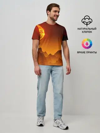 Мужская базовая футболка / космос