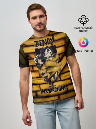 Мужская базовая футболка / Bendy and the ink machine