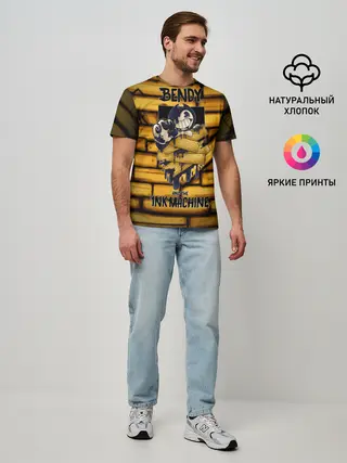 Мужская базовая футболка / Bendy and the ink machine