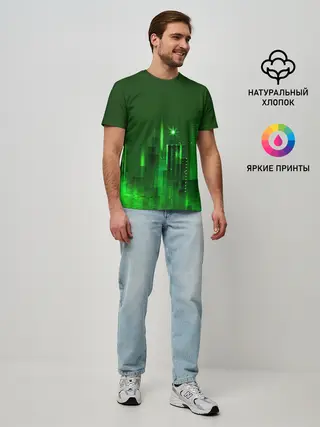 Мужская базовая футболка / Зеленый город