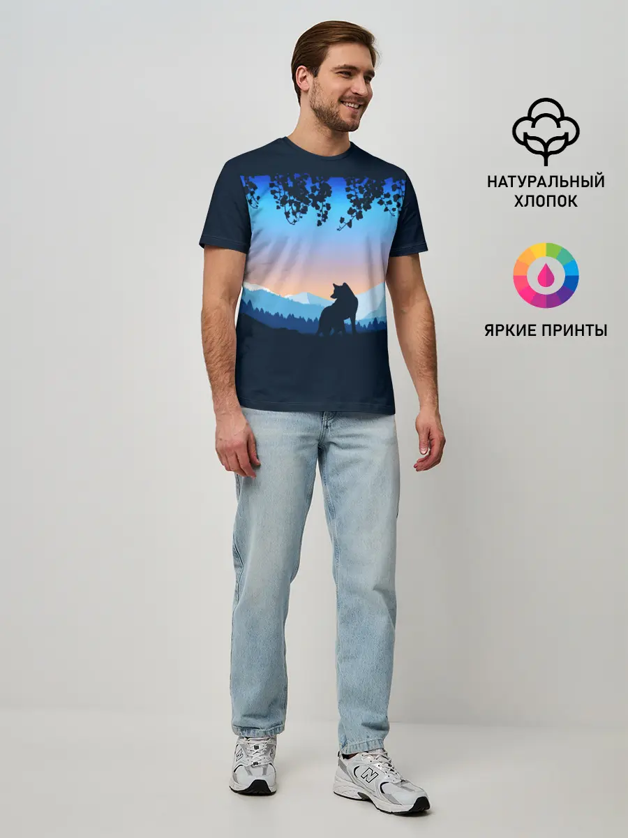 Мужская базовая футболка / WOLF