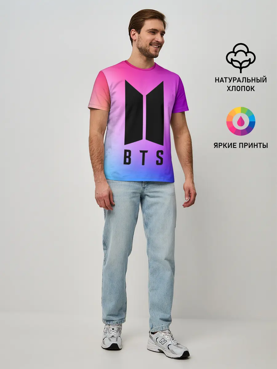 Мужская базовая футболка / BTS