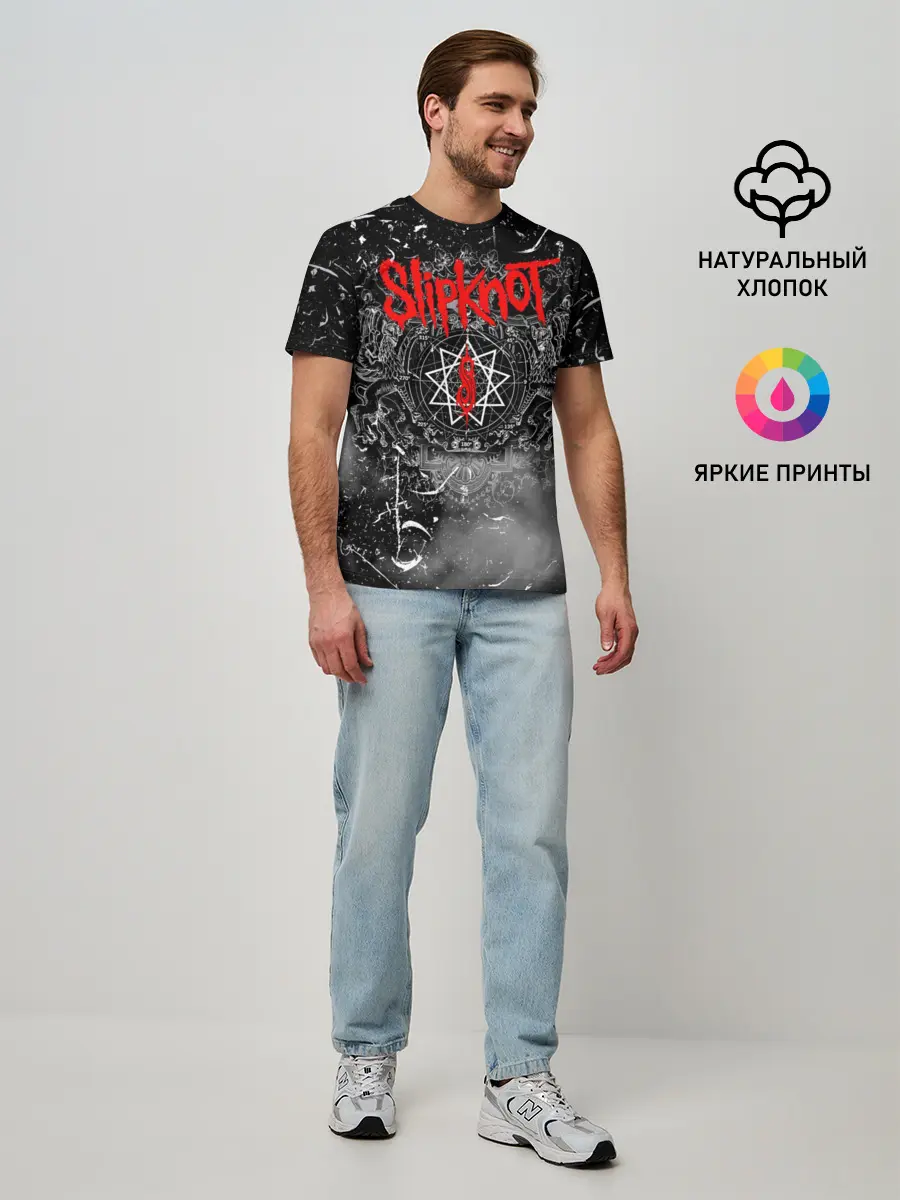 Мужская базовая футболка / Slipknot Grunge Rock | СЛИПКНОТ