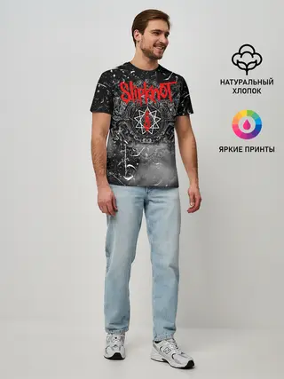 Мужская базовая футболка / Slipknot Grunge Rock | СЛИПКНОТ
