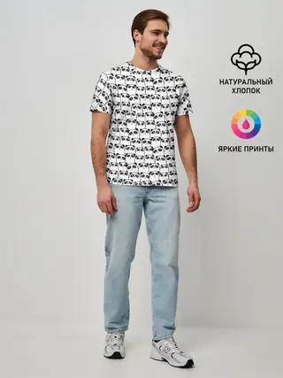 Мужская базовая футболка / ПАНДЫ