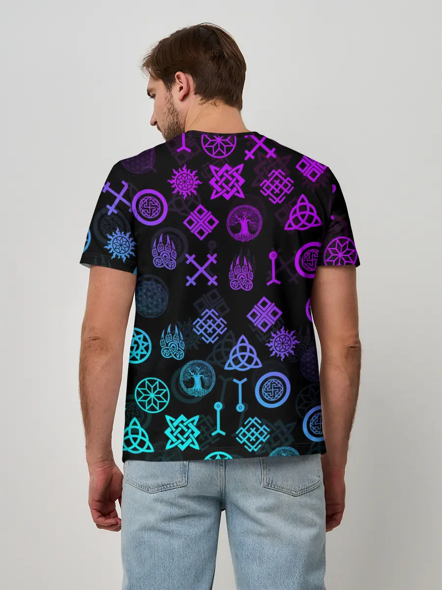 Мужская базовая футболка / СЛАВЯНСКИЕ РУНЫ | ПАТТЕРН