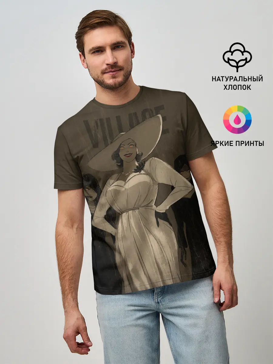 Мужская базовая футболка / Леди Димитреску