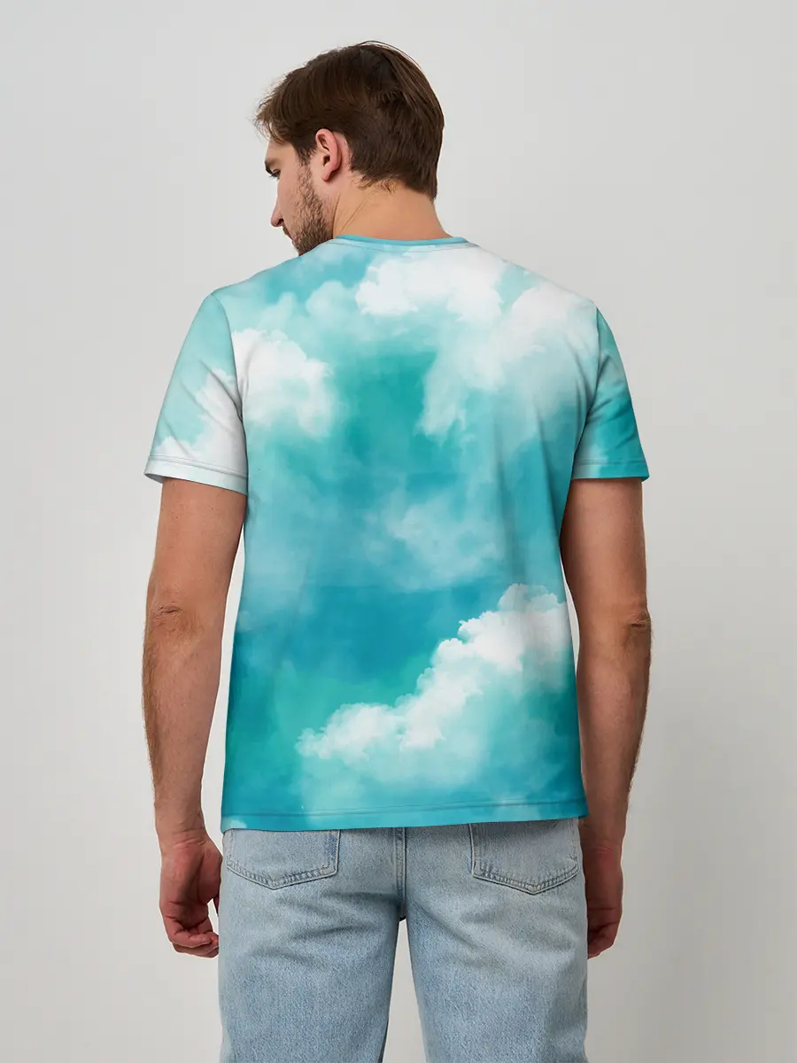 Мужская базовая футболка / Голубое Небо | Blue Sky
