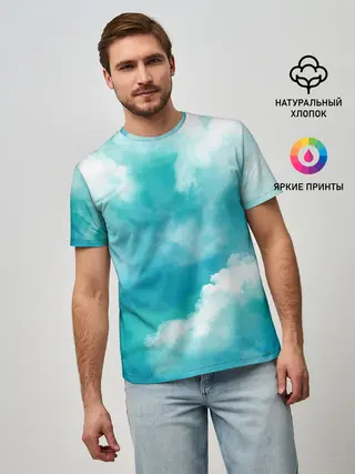 Мужская базовая футболка / Голубое Небо | Blue Sky