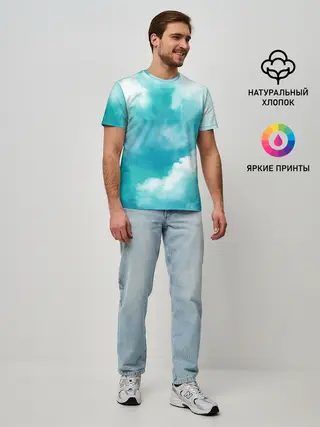 Мужская базовая футболка / Голубое Небо | Blue Sky