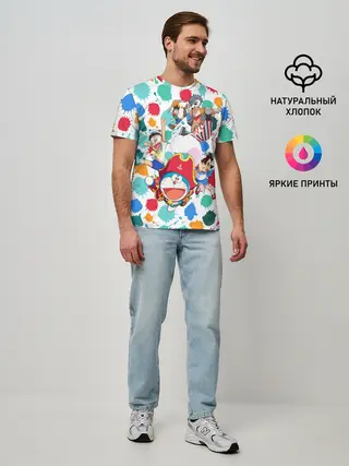 Мужская базовая футболка / Дораэмон и компания