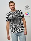 Мужская базовая футболка / Оптические квадраты