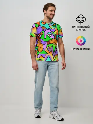 Мужская базовая футболка / PSY GEOMETRY