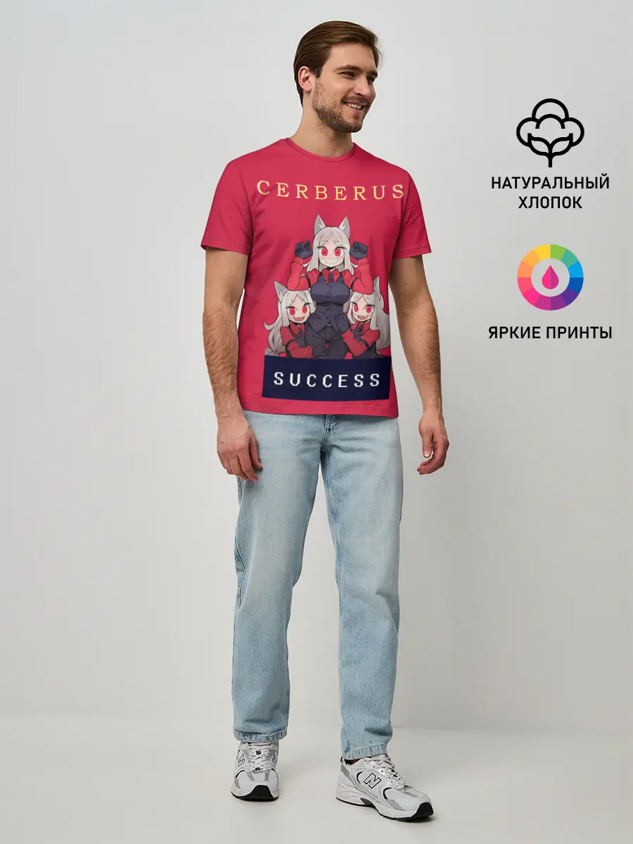 Мужская базовая футболка / Helltaker: CERBERUS
