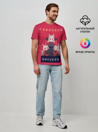 Мужская базовая футболка / Helltaker: CERBERUS