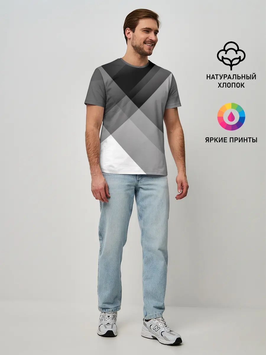 Мужская базовая футболка / Геометрия