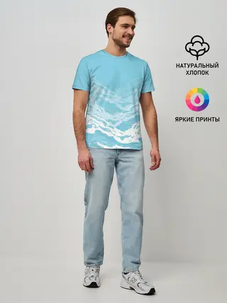 Мужская базовая футболка / Волны