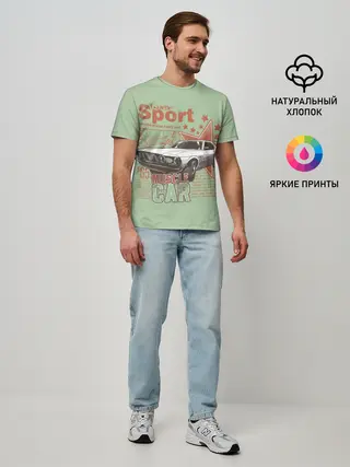 Мужская базовая футболка / Muscle car
