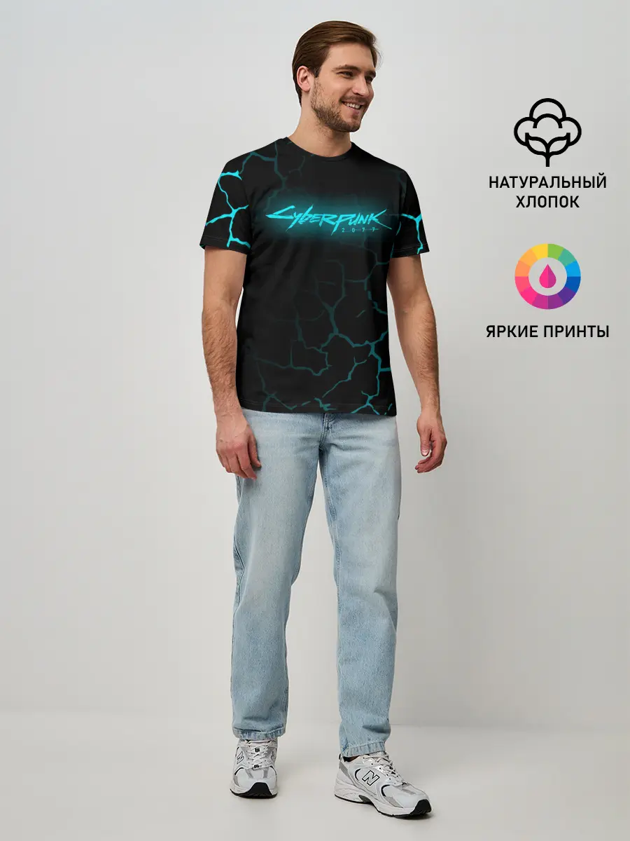 Мужская базовая футболка / CYBERPUNK 2077.