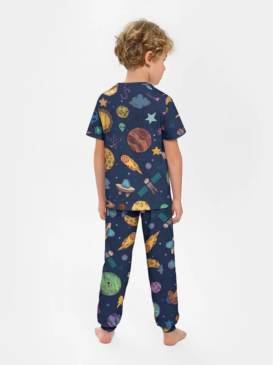 Детская пижама с брюками / Космический мир