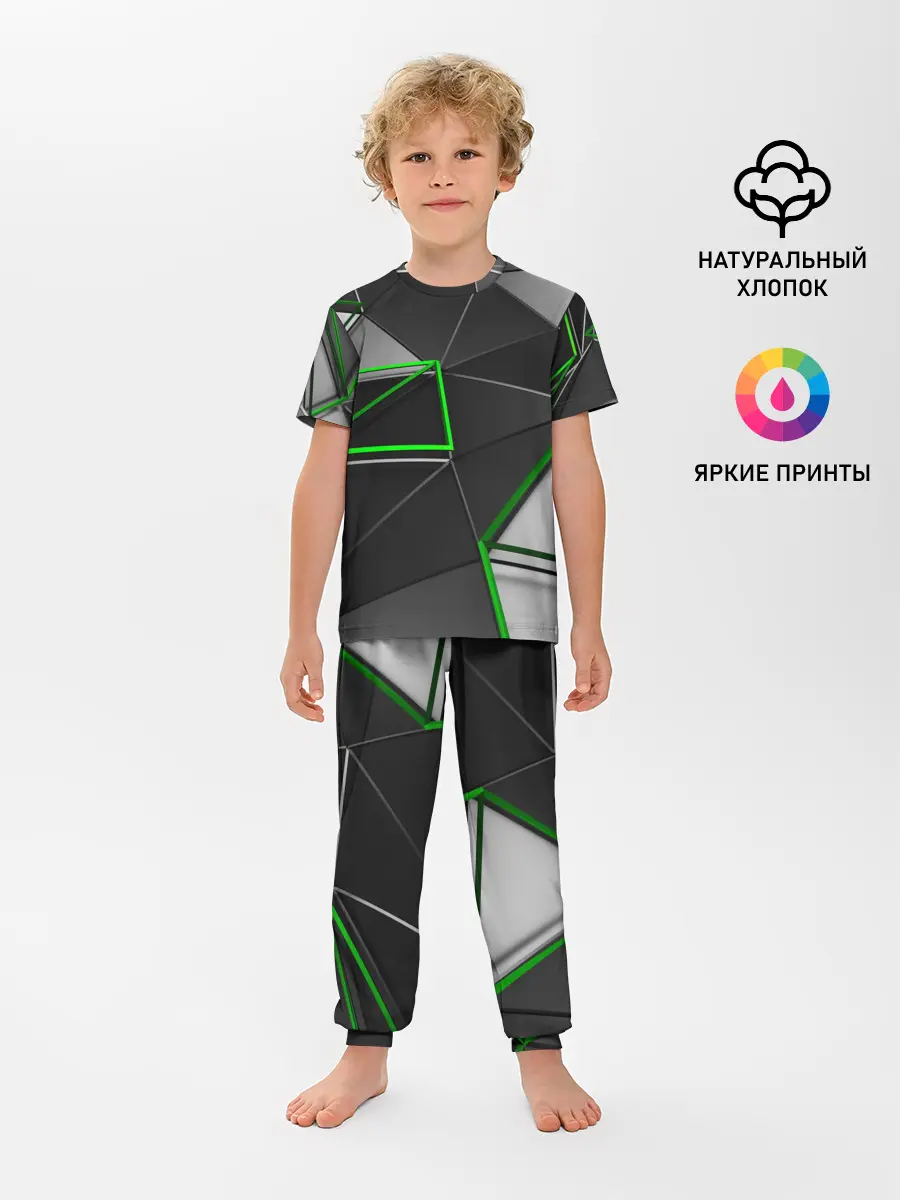 Детская пижама с брюками / 3D полигон