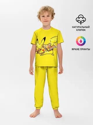 Детская пижама с брюками / Пикачу Зеницу клинок демонов