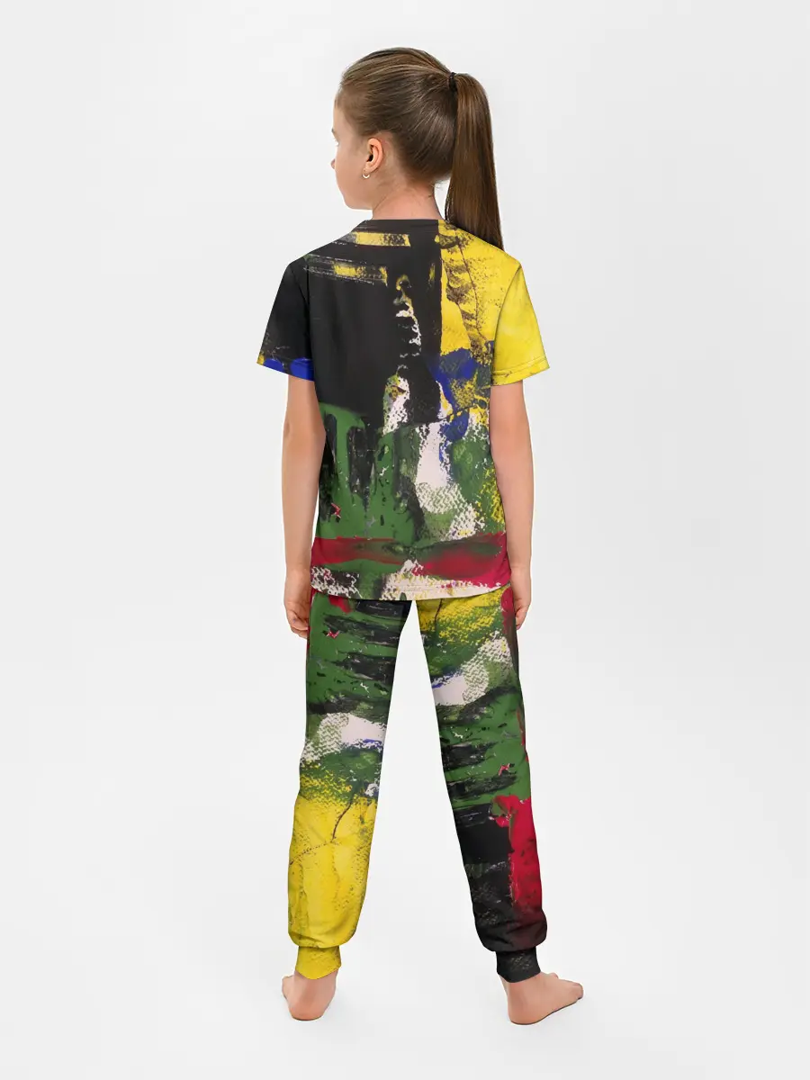 Детская пижама с брюками / Мазок художника!