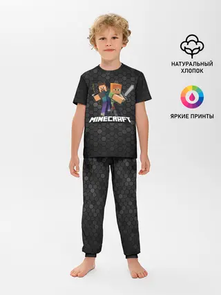 Детская пижама с брюками / Minecraft / Майнкрафт