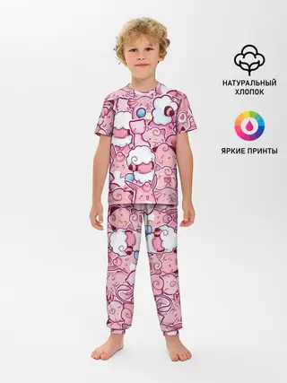 Детская пижама с брюками / Розовое собрание
