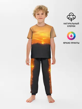 Детская пижама с брюками / Закат
