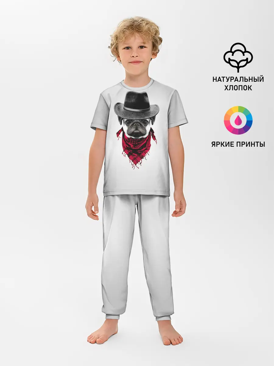 Детская пижама с брюками / Мопс
