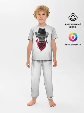Детская пижама с брюками / Мопс