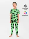 Детская пижама с брюками / Кошачий фон