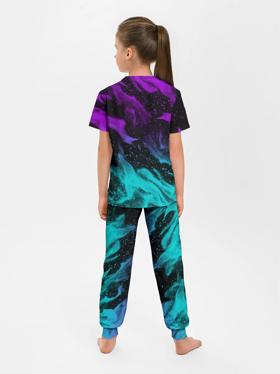 Детская пижама с брюками / НЕОНОВЫЙ ОГОНЬ