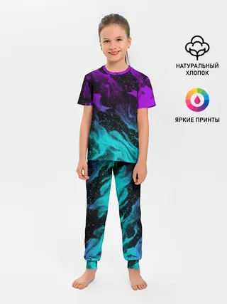 Детская пижама с брюками / НЕОНОВЫЙ ОГОНЬ