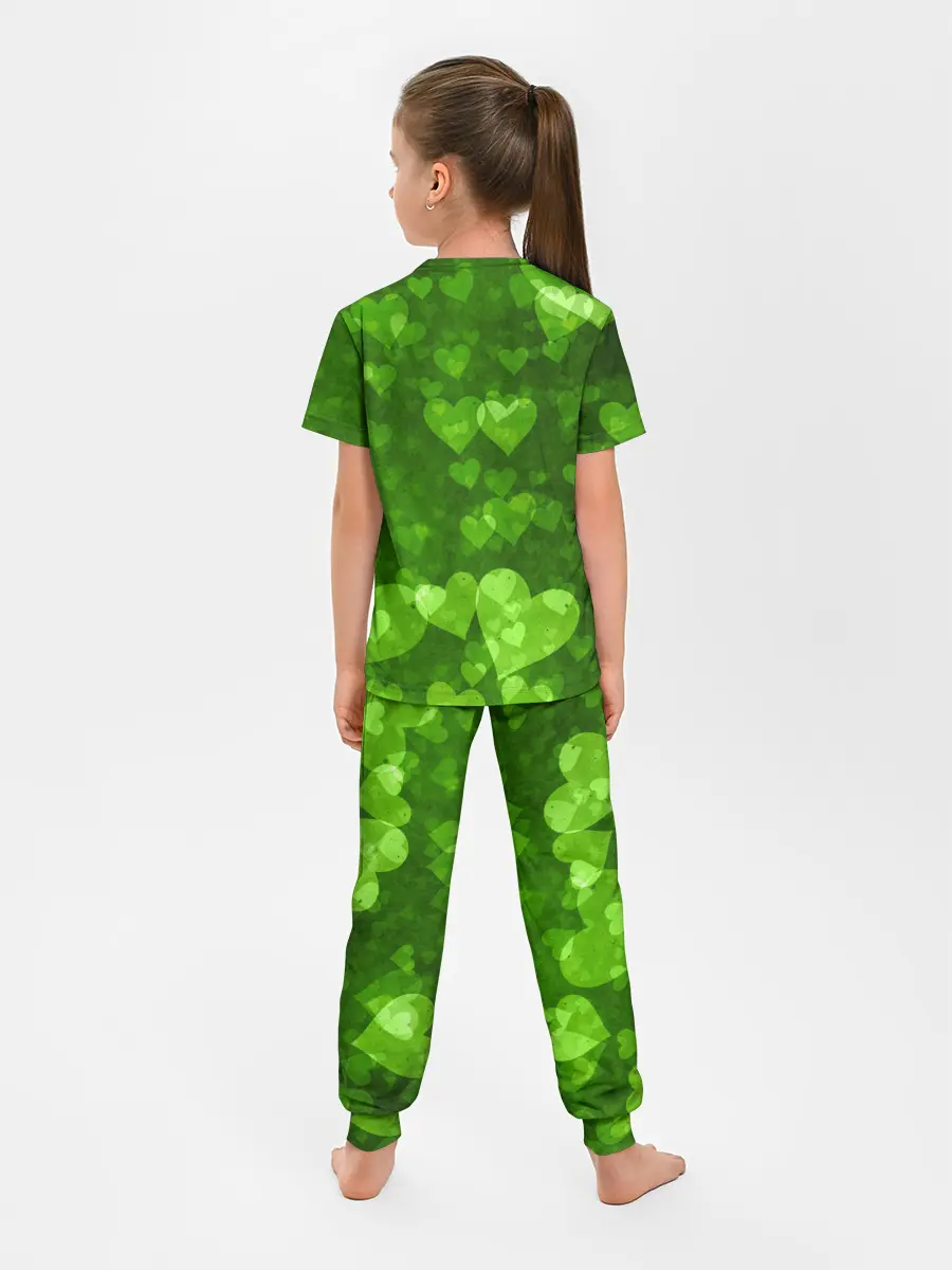 Детская пижама с брюками / Geometry Dash | Green Love